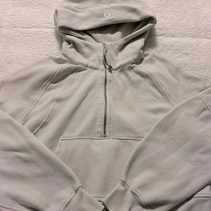 Lululemon oversized scuba half zip hoodie size XS\S in the colour bone.